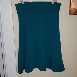 LuLaRoe "Azure" Style Teal Skirt 2XL